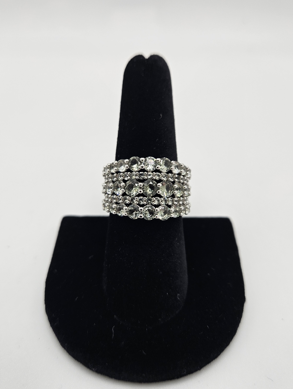 NWT BP OG Ring RBP6638 "Lead The Way" Tourmaline Green Spinel On Rhodium Size 8